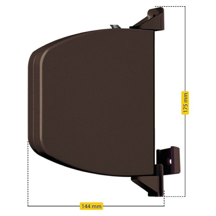 Schellenberg Aufschraubwickler Flexo (140 x 25 x 165 mm, Geeignet für: Rollladen-Mini-Systeme, Braun)