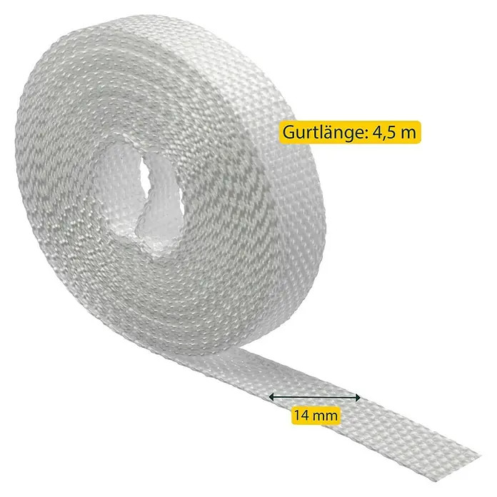 Schellenberg Rollladengurt Mini - 4,5 m, Breite: 14 mm, Weiß - Isolierband Rolle mit den Maßen 14 mm Breite und 4,5 m Länge.