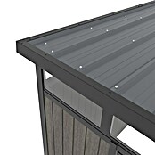 Gerätehaus 7x7 (Außenmaß inkl. Dachüberstand (B x T): 237 x 225,6 cm, Verbundwerkstoff, Silver Gray) | BAUHAUS