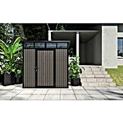 Gerätehaus 7x7 (Außenmaß inkl. Dachüberstand (B x T): 237 x 225,6 cm, Verbundwerkstoff, Silver Gray) | BAUHAUS