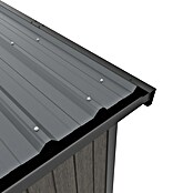 Gerätehaus 7x7 (Außenmaß inkl. Dachüberstand (B x T): 237 x 225,6 cm, Verbundwerkstoff, Silver Gray) | BAUHAUS