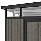 Gerätehaus 7x7 (Außenmaß inkl. Dachüberstand (B x T): 237 x 225,6 cm, Verbundwerkstoff, Silver Gray) | BAUHAUS