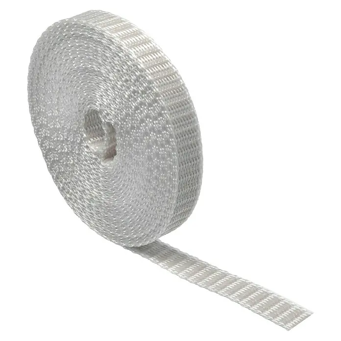 Schellenberg Rollladengurt Mini - Grau, Länge: 6 m, Gurtbreite: 14 mm - Ein aufgerolltes Band aus Hitzeschutzmaterial, ideal für Motorrad- und Autoauspuffanlagen, um die Wärme zu isolieren und die Leistung zu steigern.