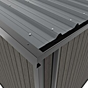 Gerätehaus 9x7 (Außenmaß inkl. Dachüberstand (B x T): 300 x 225,6 cm, Verbundwerkstoff, Silver Gray) | BAUHAUS