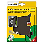 Schellenberg Aufschraubwickler Flexo (140 x 25 x 165 mm, Geeignet für: Rollladen-Mini-Systeme, Braun)
