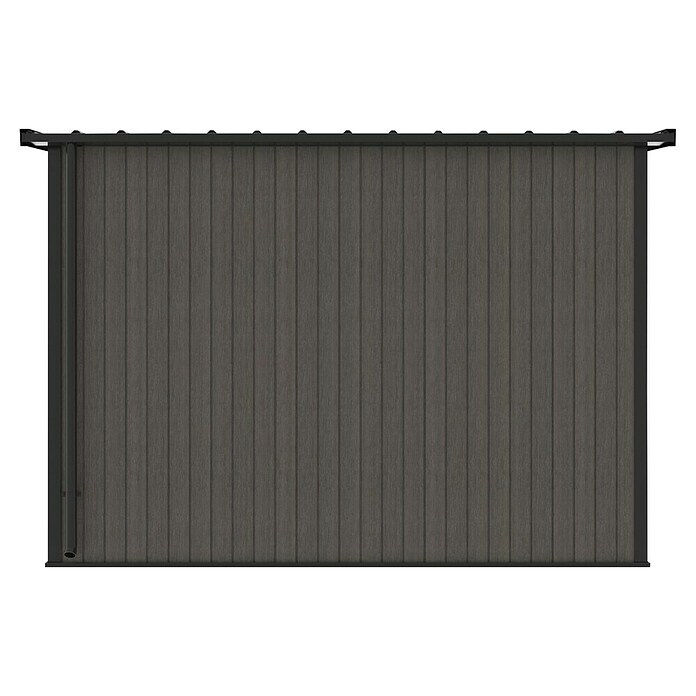 Gerätehaus 9x7 (Außenmaß inkl. Dachüberstand (B x T): 300 x 225,6 cm, Verbundwerkstoff, Silver Gray) | BAUHAUS