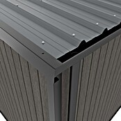 Gerätehaus 7x7 (Außenmaß inkl. Dachüberstand (B x T): 237 x 225,6 cm, Verbundwerkstoff, Silver Gray) | BAUHAUS