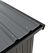 Gerätehaus 9x7 (Außenmaß inkl. Dachüberstand (B x T): 300 x 225,6 cm, Verbundwerkstoff, Silver Gray) | BAUHAUS