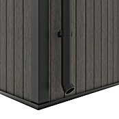 Gerätehaus 11x7 (Außenmaß inkl. Dachüberstand (B x T): 360 x 225,6 cm, Verbundwerkstoff, Silver Gray) | BAUHAUS