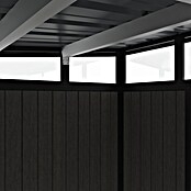 Gerätehaus 7x7 (Außenmaß inkl. Dachüberstand (B x T): 237 x 225,6 cm, Verbundwerkstoff, Silver Gray) | BAUHAUS