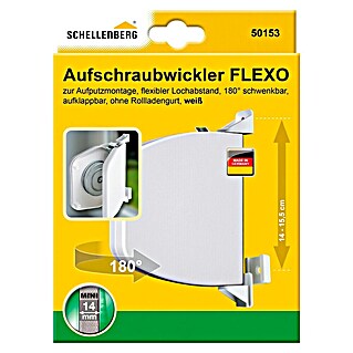 Schellenberg Aufschraubwickler Flexo (140 x 25 x 165 mm, Geeignet für: Rollladen-Mini-Systeme, Weiß)