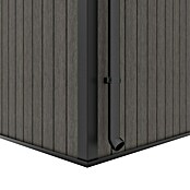 Gerätehaus 7x7 (Außenmaß inkl. Dachüberstand (B x T): 237 x 225,6 cm, Verbundwerkstoff, Silver Gray) | BAUHAUS