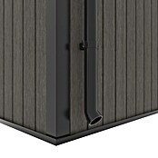 Gerätehaus 9x7 (Außenmaß inkl. Dachüberstand (B x T): 300 x 225,6 cm, Verbundwerkstoff, Silver Gray) | BAUHAUS