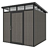 Gerätehaus 7x7 (Außenmaß inkl. Dachüberstand (B x T): 237 x 225,6 cm, Verbundwerkstoff, Silver Gray) | BAUHAUS