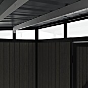 Gerätehaus 11x7 (Außenmaß inkl. Dachüberstand (B x T): 360 x 225,6 cm, Verbundwerkstoff, Silver Gray) | BAUHAUS