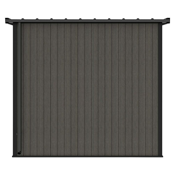 Gerätehaus 7x7 (Außenmaß inkl. Dachüberstand (B x T): 237 x 225,6 cm, Verbundwerkstoff, Silver Gray) | BAUHAUS