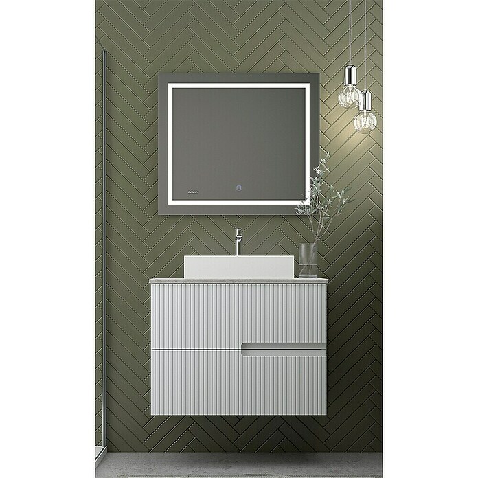 Duplach Mueble de lavabo Mana (L x An x Al: 45 x 60 x 60 cm, Gris, Melamina) | BAUHAUS