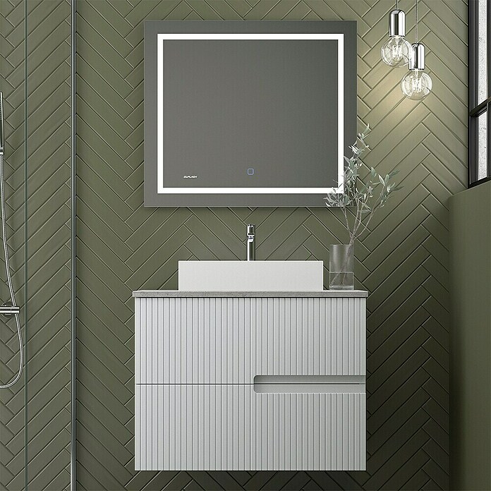 Duplach Mueble de lavabo Mana (L x An x Al: 45 x 60 x 60 cm, Gris, Melamina) | BAUHAUS