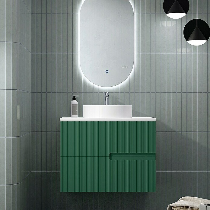 Duplach Mueble de lavabo Mana (L x An x Al: 45 x 60 x 60 cm, Oliva, Melamina) | BAUHAUS