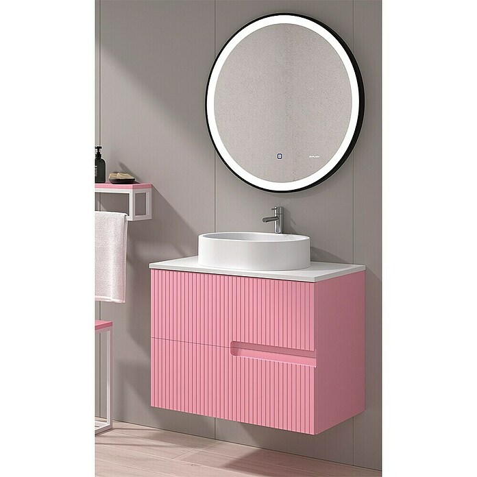 Duplach Mueble de lavabo Mana (L x An x Al: 45 x 80 x 60 cm, Rosa, Melamina) | BAUHAUS
