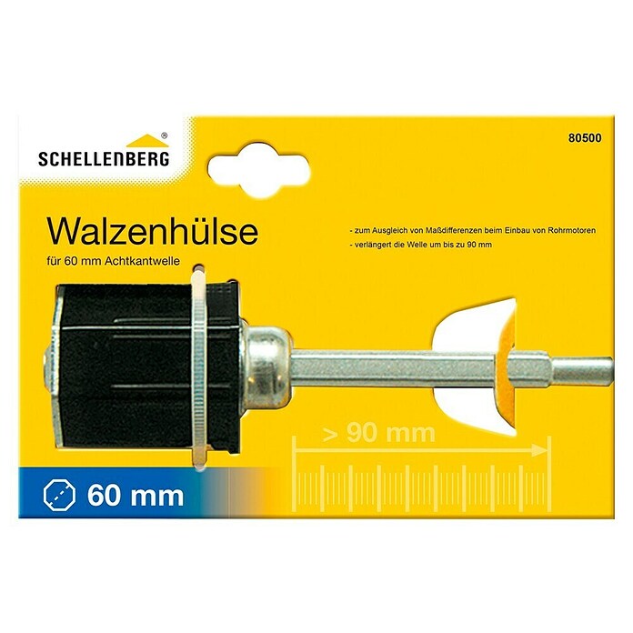 Schellenberg Walzenhülse (Ø x L: 60 x 200 mm, Geeignet für: Rollladen-Maxi-Systeme)