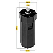 Schellenberg Bobina Mini (Diámetro eje octogonal: 40 mm, Largo: 105 mm, Apto para: Mini sistemas de persianas enrollables)