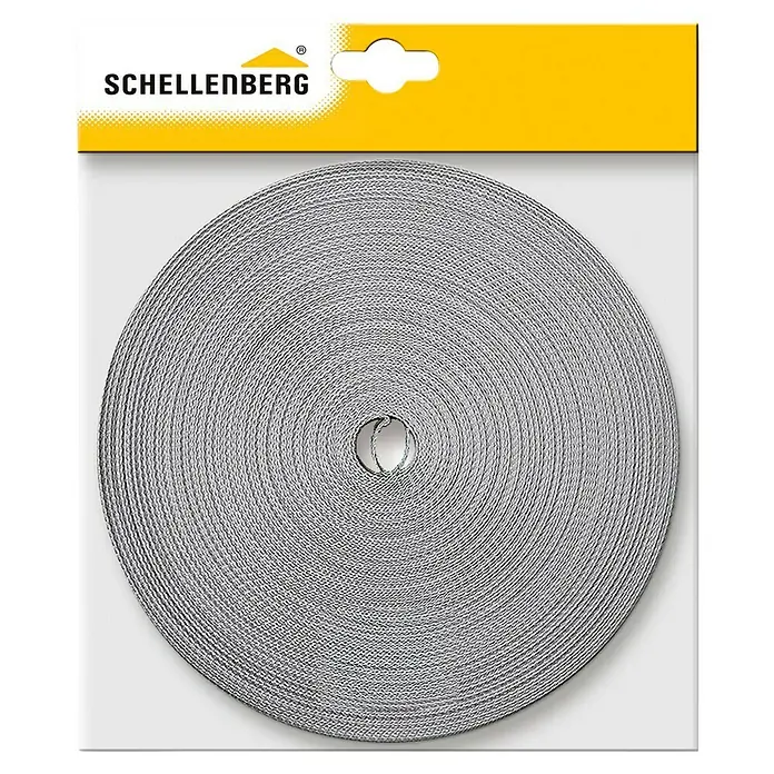 Schellenberg Rollladengurt - Grau, Länge: 50 m, Gurtbreite: 18 mm - Schellenberg Rollladengurt: Grauer Gurtwickler für Rollläden, ideal für Reparaturen und Neubauten, hochwertiges Material für lange Lebensdauer.