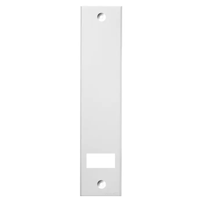 Schellenberg Abdeckplatte Standard - L x B x H: 293 x 56 x 9 mm, Weiß, Lochabstand: 260 mm, Gurtbreite: 23 mm - Weiße Schellenberg-Abdeckplatte mit zwei Löchern, die eine saubere und moderne Ästhetik für elektrische Installationen bietet.