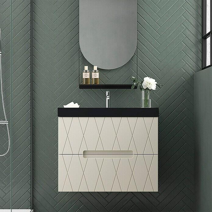 Duplach Mueble de lavabo Nanda (L x An x Al: 45 x 80 x 60 cm, Beige, Melamina) | BAUHAUS