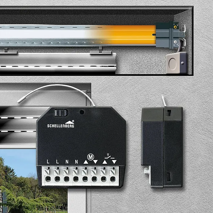 Schellenberg Funk-Empfangsmodul - Reichweite ca.: 20 m - 100 m, Frequenz: 868,4 MHz - Schellenberg Smart Home Rolladensteuerung zur Automatisierung und Steuerung Ihrer Rollläden.