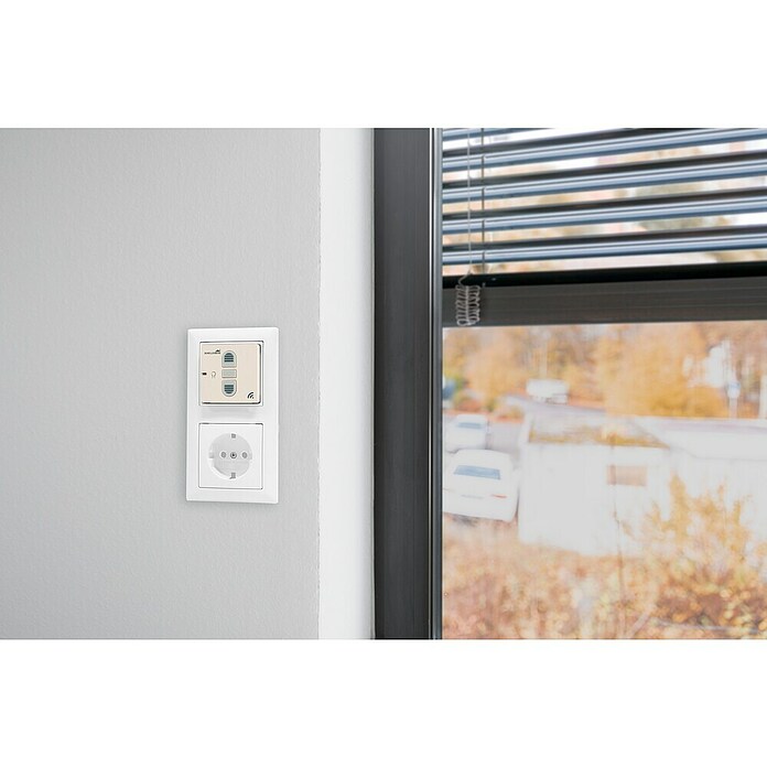 Schellenberg Smart Home Interruptor de recepción de radio (40 x 80 x 80 mm, Blanco, Empotrado)