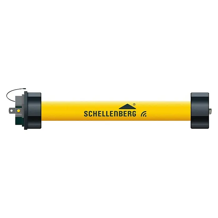 Schellenberg Smart Home Markisenmotor Premium 50 - Länge: 620 mm, Max. Drehmoment: 50 Nm, Geeignet für: Gelenkarmmarkisen - Produktbild eines Schellenberg Rohrmotors, ideal für die Automatisierung von Rollläden. Er bietet Komfort und Sicherheit für jedes Zuhause.