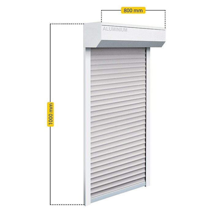 Schellenberg Rollladen-Komplett-Set (Vorbaurollladen, 80 x 100 cm)