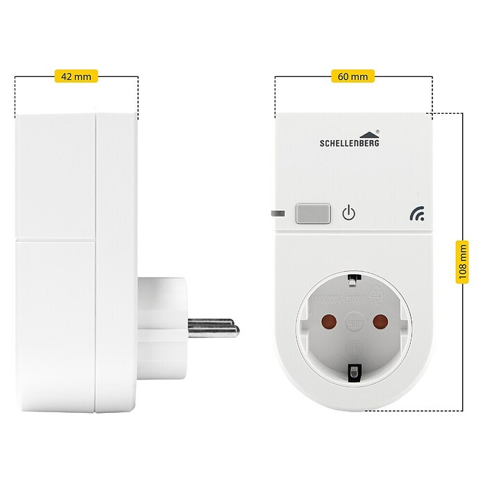 Schellenberg Smart Home Funksteckdose (Innen, Weiß)