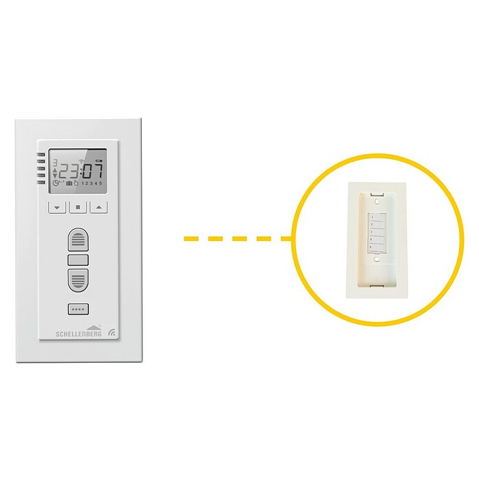 Schellenberg Temporizador inalámbrico (Sistemas soportados: Sistema Smart Friends de Abus, Apto para: 25 motores telecontrolados)