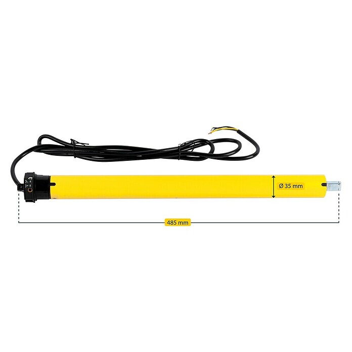 Schellenberg Motor tubular (Superficie de persiana arrollable máx.: 6 m² para persianas de plástico, Longitud de instalación: 500 mm, Fuerza de tracción: 25 kg)