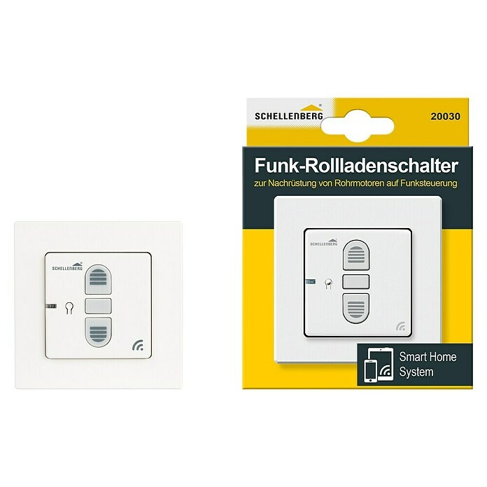 Schellenberg Smart Home Funk-Empfangsschalter (40 x 80 x 80 mm, Weiß, Unterputz)