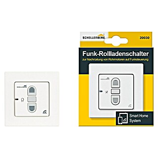 Schellenberg Smart Home Interruptor de recepción por radio (80 x 80 x 40 mm, Blanco, Montaje enrasado)
