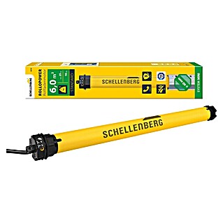 Schellenberg Motor tubular Standard Mini (Superficie de persiana enrollable máx.: 6 m² para persianas de plástico, Longitud de instalación: 500 mm, Fuerza de tracción: 25 kg)