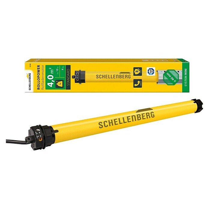 Schellenberg Cevni motor Mini Standard 6  (Maksimalna površina rolete: 4 m² za plastične rolete, Vgradna dolžina: 500 mm, Vlečna moč: 15 kg) | 1357 - elektr Rolladenantriebe und Zubehör | AAHF - Rolladenzubehör | AAH - Sicherheit | AA - Eisenwaren | A - Eisenwaren | BAUHAUS