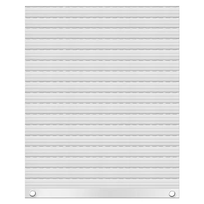 Schellenberg Rollladenpanzer MINI - 100 x 120 cm, Achatgrau - Nahaufnahme eines Rollladens mit horizontalen Lamellen, ideal für Fenster- und Türschutz. Bietet Sicherheit und Isolierung mit einfacher Bedienung.