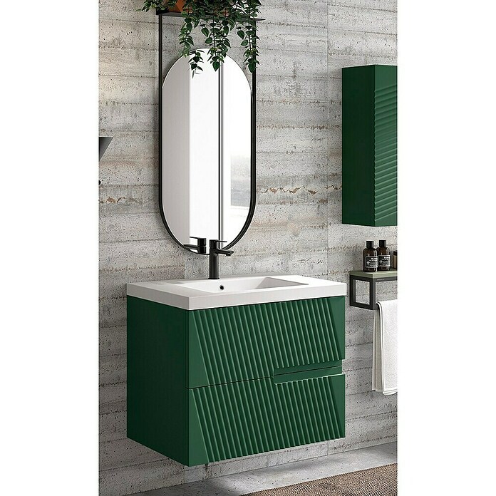 Duplach Mueble de lavabo Saser (L x An x Al: 45 x 60 x 60 cm, Oliva, Melamina) | BAUHAUS