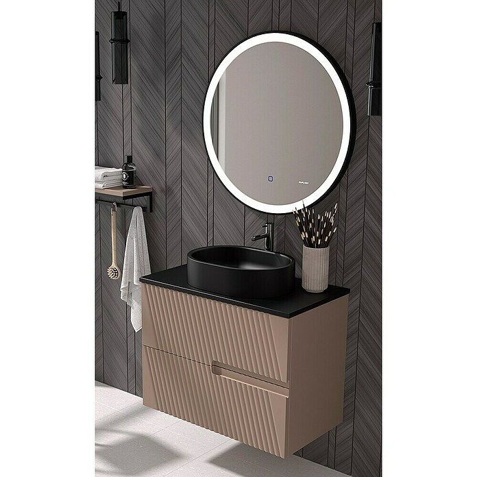 Duplach Mueble de lavabo Saser (L x An x Al: 45 x 80 x 60 cm, Moka, Melamina) | BAUHAUS