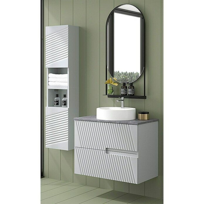Duplach Mueble de lavabo Saser (L x An x Al: 45 x 60 x 60 cm, Gris, Melamina) | BAUHAUS