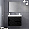 Duplach Mueble de lavabo Saser (L x An x Al: 45 x 100 x 60 cm, Negro, Melamina) | BAUHAUS