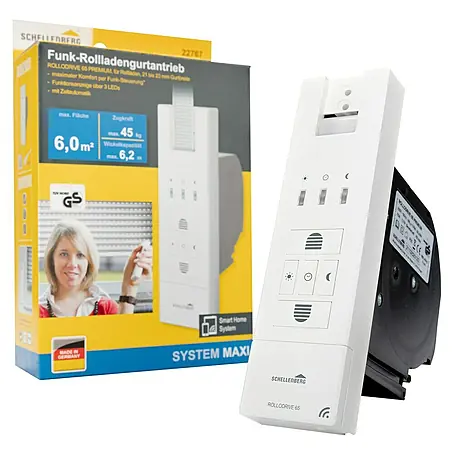 Schellenberg  Recogedor de cinta de persiana inhalámbrico Rollodrive 65 Premium