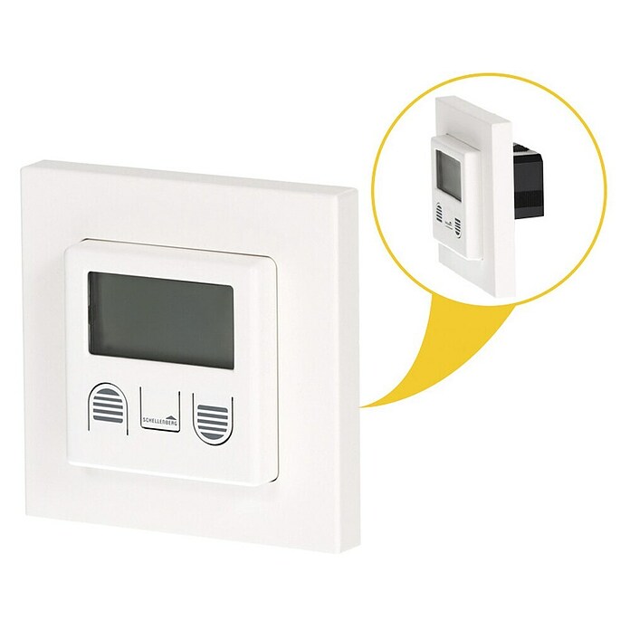 Schellenberg Temporizador Standard (80 x 80 x 40 mm, Blanco, Empotrado)