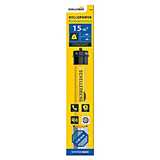 Schellenberg Rohrmotor Maxi Standard (Max. Rollladenfläche: 15 m² bei Kunststoffrollläden, Einbaulänge: 570 mm, Zugkraft: 60 kg)