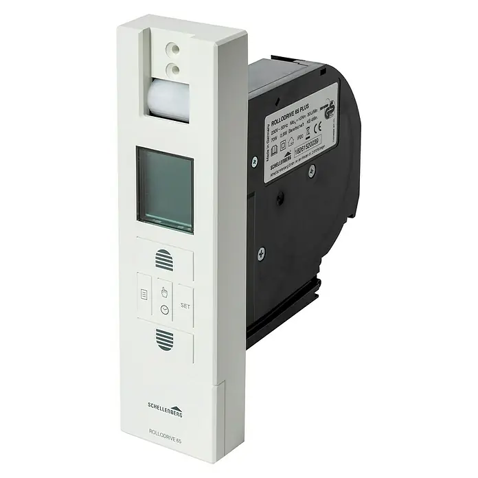 Schellenberg Rollladen-Gurtwickler Rollo Drive 65 Plus - Zugkraft: 45 kg, Gurtbreite: 23 mm, Unterputz - Das Schellenberg RolloDrive 65 System zur Rollladensteuerung mit LCD-Anzeige und einfacher Tastenbedienung für komfortable Bedienung.