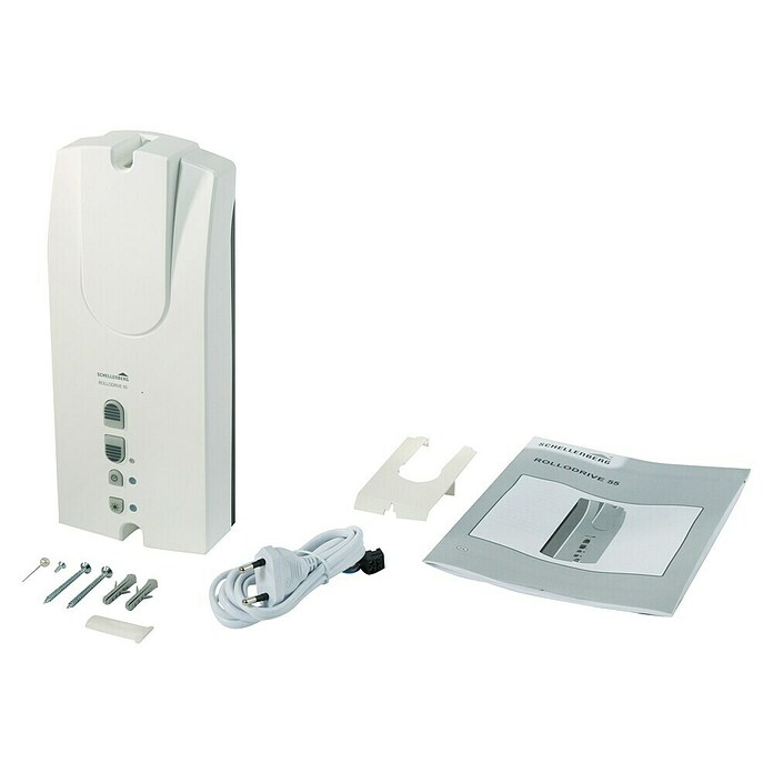 Schellenberg Recogedor de cinta de persiana (En pared, Anchura de la correa: 14 - 23 mm, Distancia entre orificios: 230 mm)